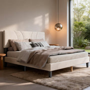 YM18835QSB01 Queen Bed (Beige) - YM18835QSB01