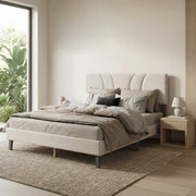 YM18835QSB01 Queen Bed (Beige) - YM18835QSB01