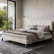 YM18835QSB01 Queen Bed (Beige) - YM18835QSB01