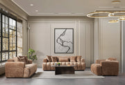 Yulia Coffee Boucle Chair - YULIACOFB-CHAIR
