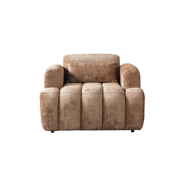 Yulia Coffee Boucle Chair - YULIACOFB-CHAIR