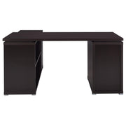 Yvette 60-inch 3-drawer L-Shape Computer Desk Cappuccino - 800517