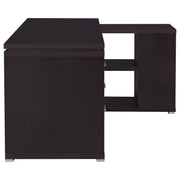 Yvette 60-inch 3-drawer L-Shape Computer Desk Cappuccino - 800517