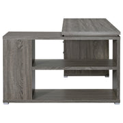 Yvette 60-inch 3-drawer L-Shape Computer Desk Weathered Grey - 800518