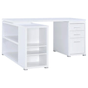 Yvette 60-inch 3-drawer L-Shape Computer Desk White - 800516