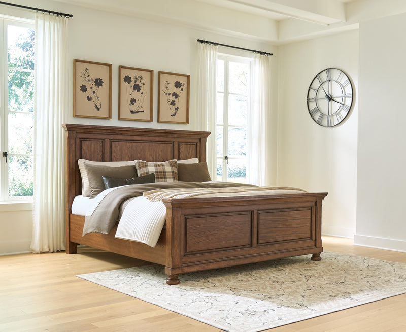 Zackaryn Warm Brown California King Panel Bed - PCB807B8