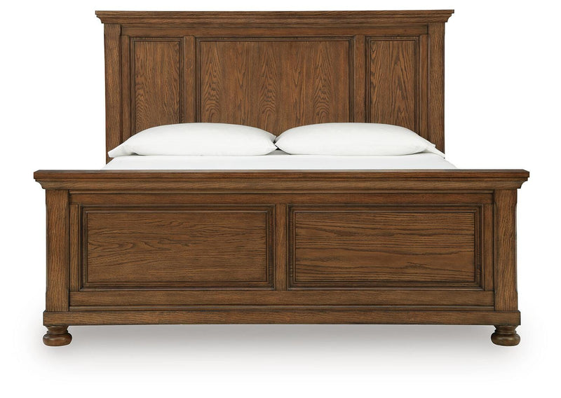 Zackaryn Warm Brown California King Panel Bed - PCB807B8
