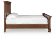 Zackaryn Warm Brown California King Panel Bed - PCB807B8