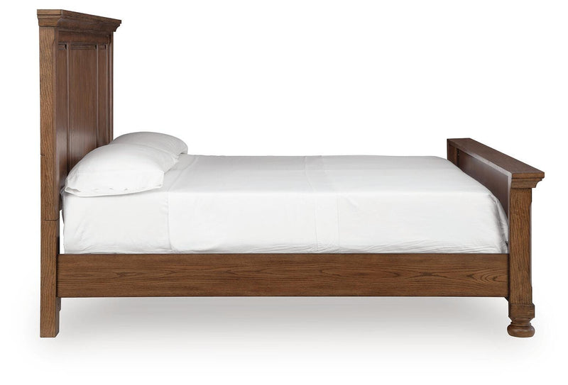 Zackaryn Warm Brown California King Panel Bed - PCB807B8