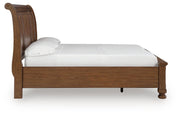 Zackaryn Warm Brown California King Sleigh Storage Bed - PCB807B9