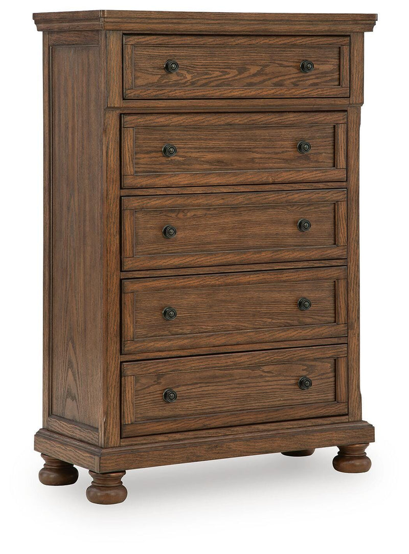Zackaryn Warm Brown Chest of Drawers - PCB807-46