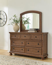 Zackaryn Warm Brown Dresser and Mirror - PCB807B1