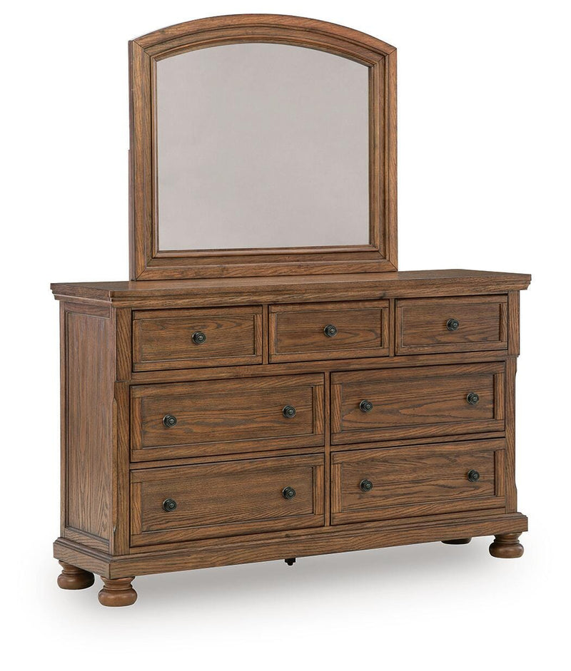 Zackaryn Warm Brown Dresser and Mirror - PCB807B1