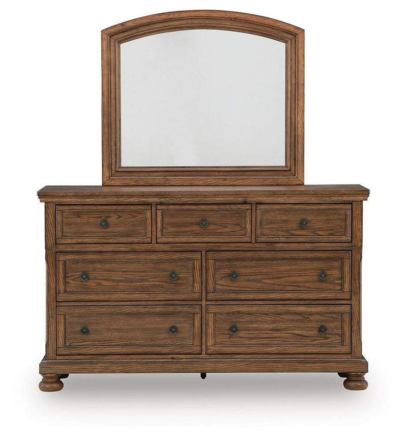 Zackaryn Warm Brown Dresser and Mirror - PCB807B1