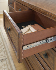 Zackaryn Warm Brown Dresser and Mirror - PCB807B1