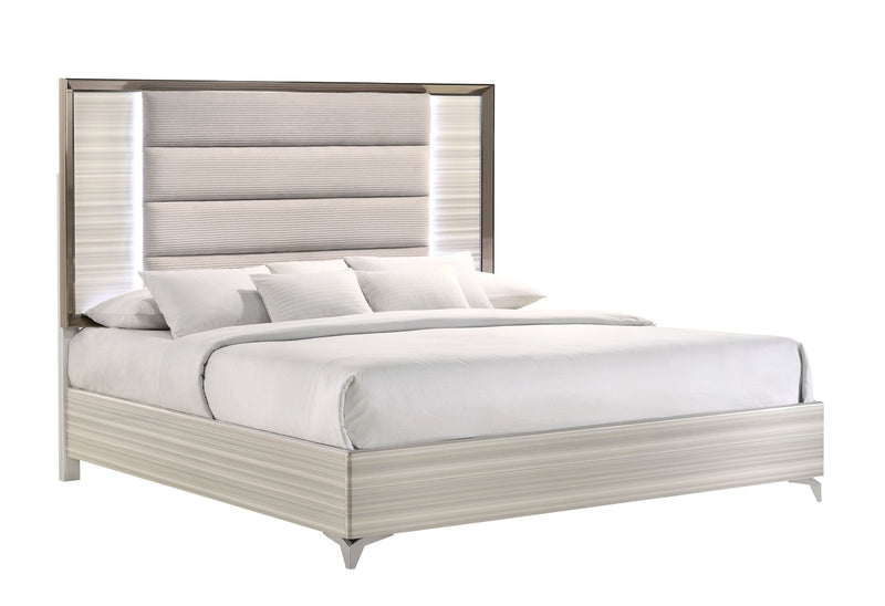 Zambrano White King Bed Group - Lara FurnitureKing Bed