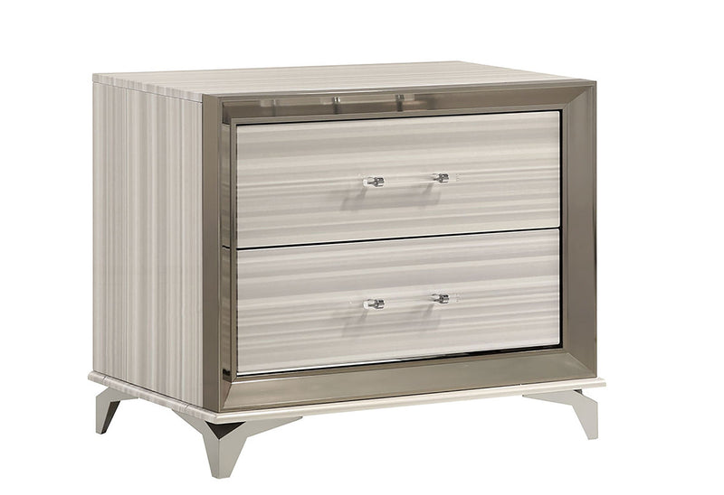 Zambrano White Nightstand - Lara FurnitureNightstand