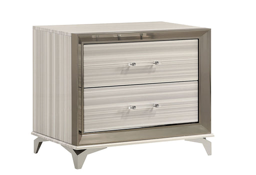 Zambrano White Nightstand - Lara FurnitureNightstand
