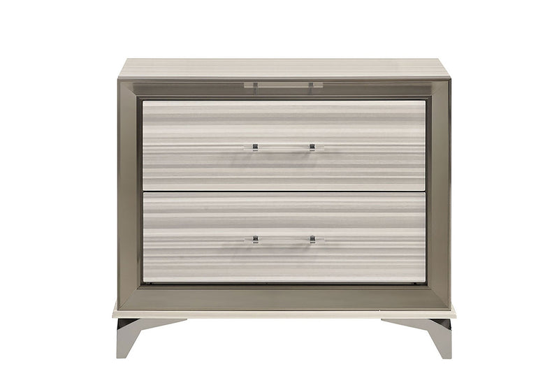 Zambrano White Nightstand - Lara FurnitureNightstand
