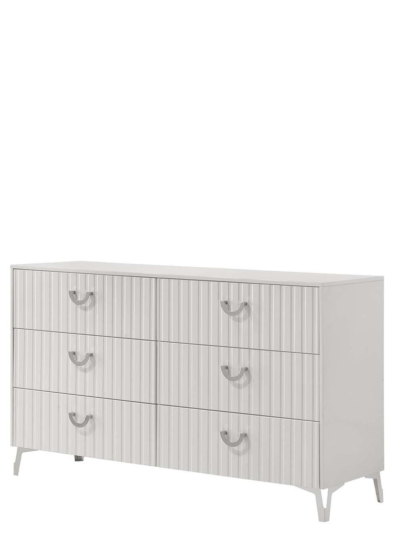 Zane - 6 Drawers White Dresser - B280-D