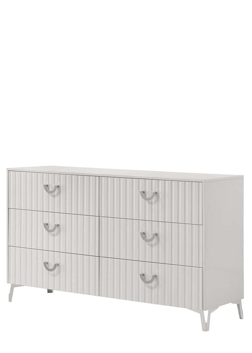 Zane - 6 Drawers White Dresser - B280-D