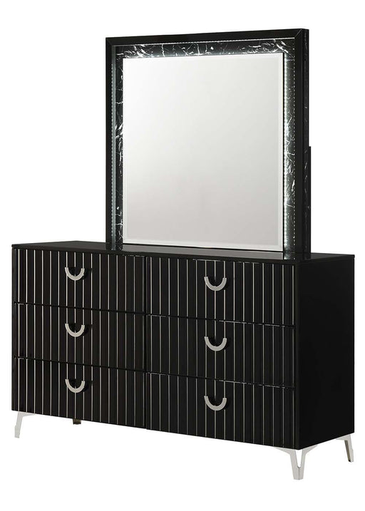 Zane - Black Mirror with LED Light - B279-M