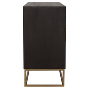 Zara 2-door 57-inch Wood Accent Storage Cabinet Black Walnut - 953466