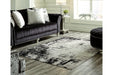 Zekeman Black/Cream/Gray Large Rug - Gate FurnitureRug Large