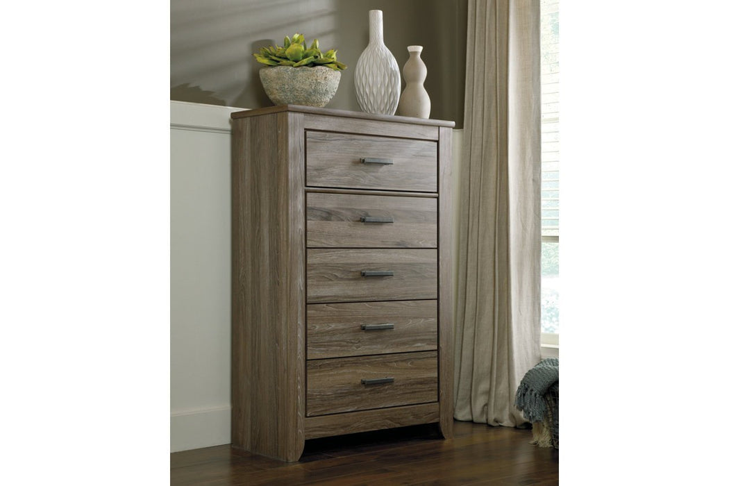 Zelen Warm Gray Chest of Drawers - Gate FurnitureChest