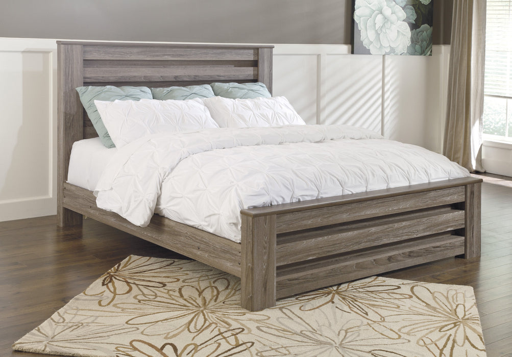 Zelen Warm Gray King Panel Bed - Gate FurnitureKing Bed