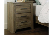 Zelen Warm Gray Nightstand - Lara FurnitureNightstand