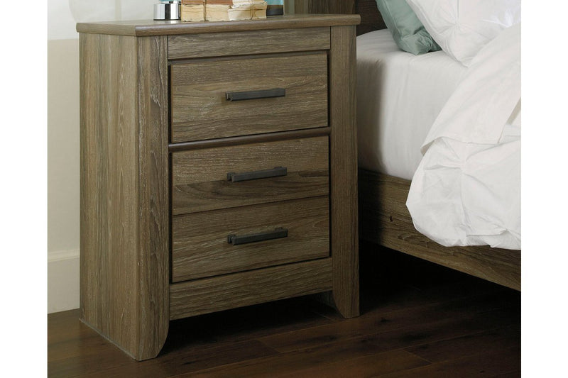 Zelen Warm Gray Nightstand - Lara FurnitureNightstand