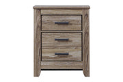 Zelen Warm Gray Nightstand - Lara FurnitureNightstand