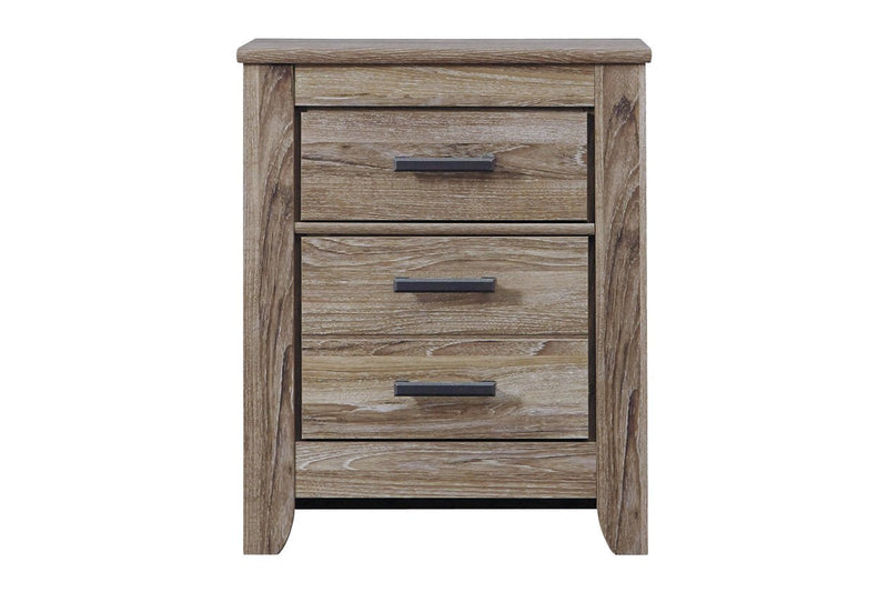 Zelen Warm Gray Nightstand - Lara FurnitureNightstand