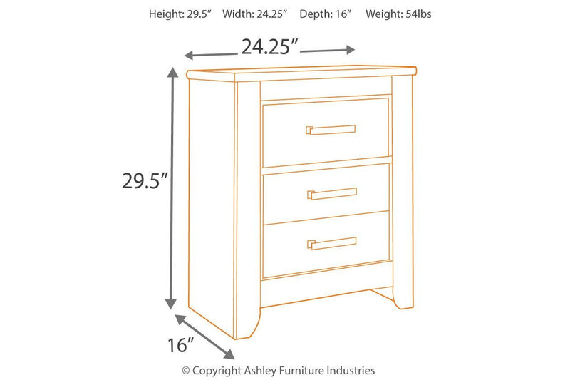 Zelen Warm Gray Nightstand - Lara FurnitureNightstand