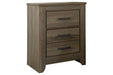 Zelen Warm Gray Nightstand - Gate FurnitureNightstand