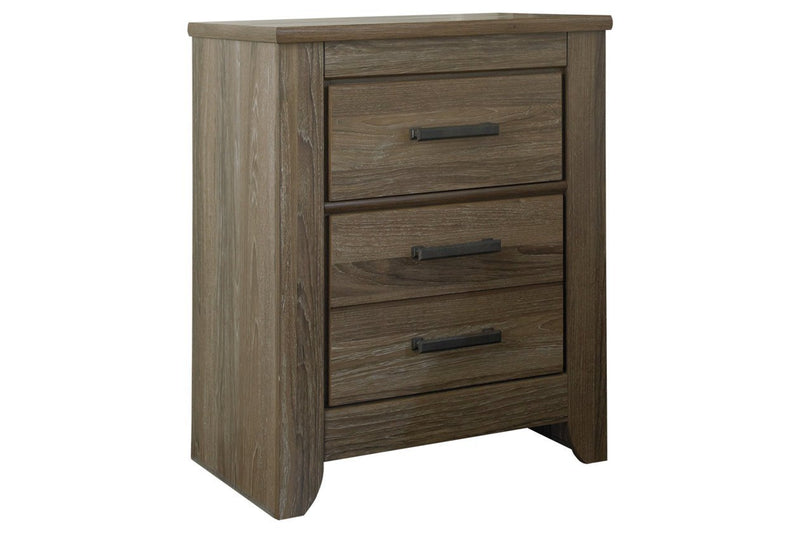 Zelen Warm Gray Nightstand - Lara FurnitureNightstand