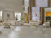 Zen 3-pieces (Sofa & Loveseat & Chair) Livingroom Set Cream in Cream - 101-ZEN-ZEN01-321