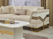Zen 3-pieces (Sofa & Loveseat & Chair) Livingroom Set Cream in Cream - 101-ZEN-ZEN01-321