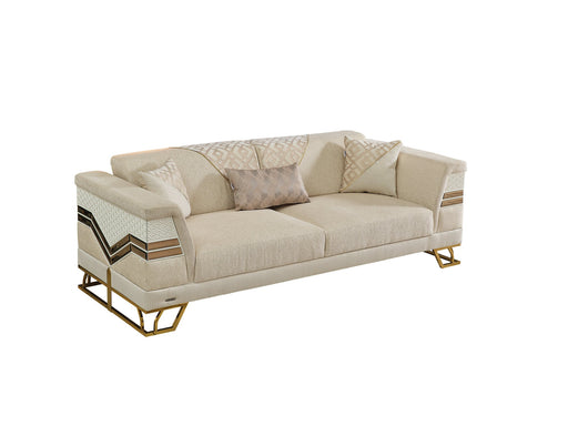 Zen Convertible Loveseat Cream in Cream - 101-ZEN-ZEN01-2