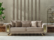 Zen Serr Convertible Loveseat in Beige - 200-SER-ZEN-STAR553-2