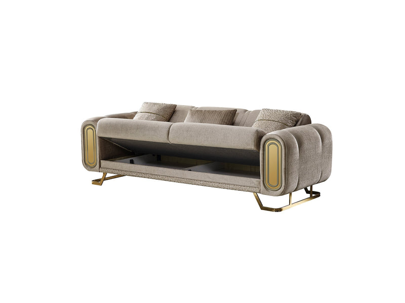 Zen Serr Convertible Loveseat in Dark Grey - 200-SER-ZEN-STAR245-2