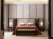 Zenith Bedroom (Queen Frame With Headboard & Dresser With Mirror & Ottoman & 2 Nightstand & Bench) - 200-GAB-ZEN-QBED-SET