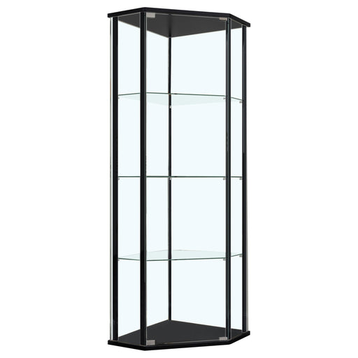 Zenobia 3-shelf Curio Cabinet Display Case Black - 953234
