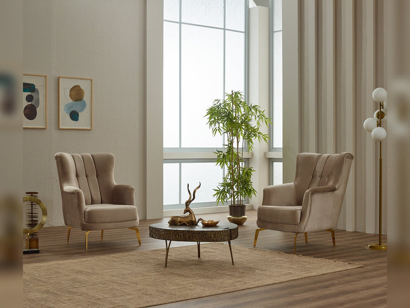 Zenora Chair in Beige - 200-SIM-ZEN-VELVET260-B