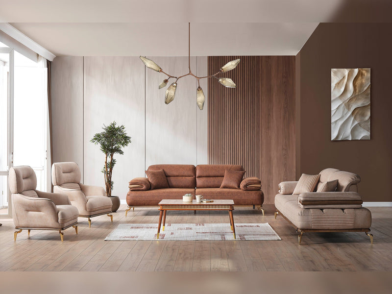 Zeta Convertible Sofa in Cream - 200-ELIF-ZET-A645-3