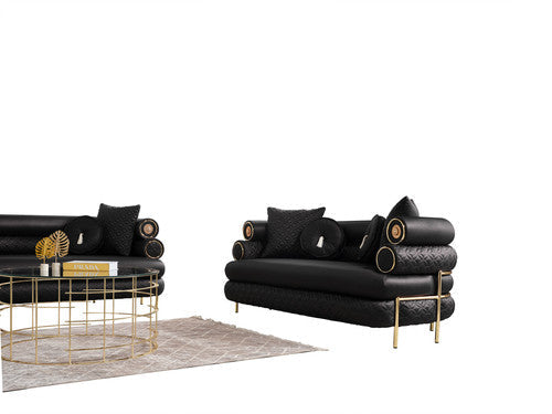 ZETA SOFA & LOVESEAT BLACK - ZETA SOFA & LOVESEAT BLACK