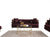 ZETA SOFA & LOVESEAT BURGANDY - ZETA SOFA & LOVESEAT BURGANDY