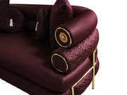 ZETA SOFA & LOVESEAT BURGANDY - ZETA SOFA & LOVESEAT BURGANDY