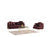 ZETA SOFA & LOVESEAT BURGANDY - ZETA SOFA & LOVESEAT BURGANDY